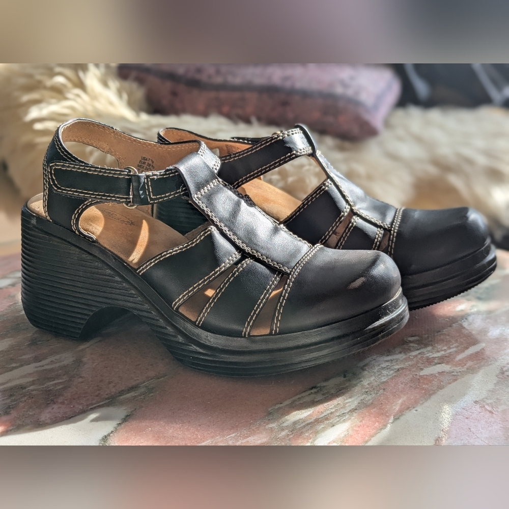 Y2K Lower East Side Strappy Brown Chunky Heel Sandals 7.5 Vintage Retro Street - Picture 2 of 9